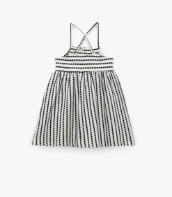 Kinderen Koton Katoenen Babyjurk A-lijn Knoopdetail Kruisbandjes