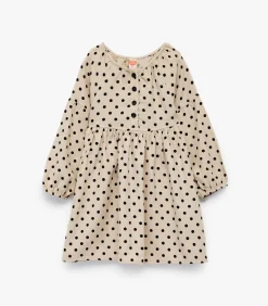 Discount Katoenen Babykleding Polka Dot Jurk Lange Mouwen Kinderen Kleedjes & Rokken