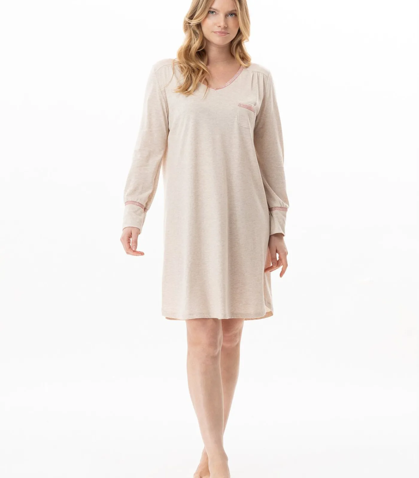 DAMES LE CHAT Katoenen modal nachthemd KELLY 121