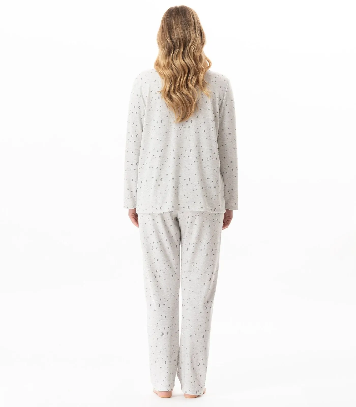 Clearance Katoenen pyjama met knopen LUNA 106 DAMES Nachtmode