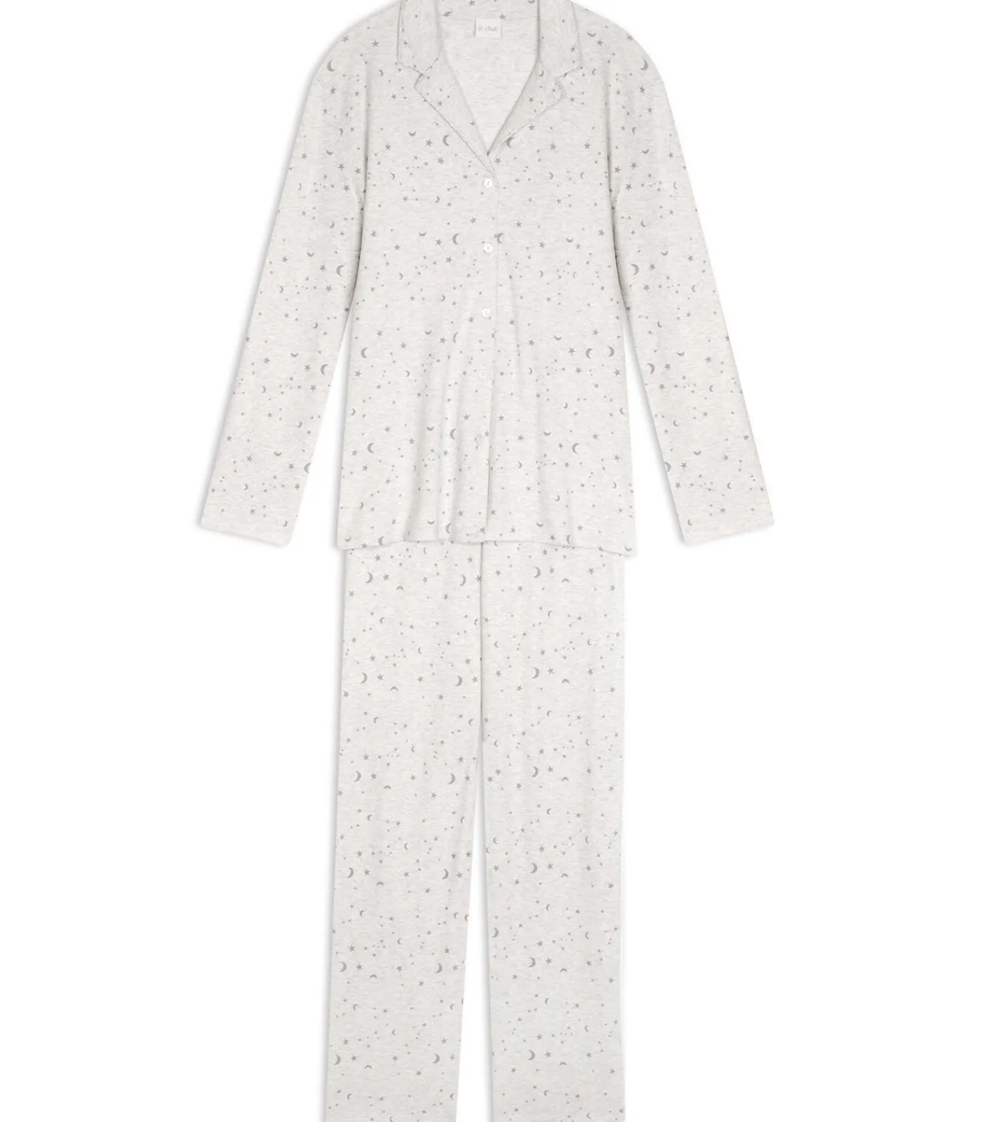 Clearance Katoenen pyjama met knopen LUNA 106 DAMES Nachtmode