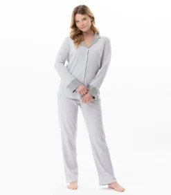 Sale Katoenen pyjama met knopen FLOCON 106 DAMES Nachtmode