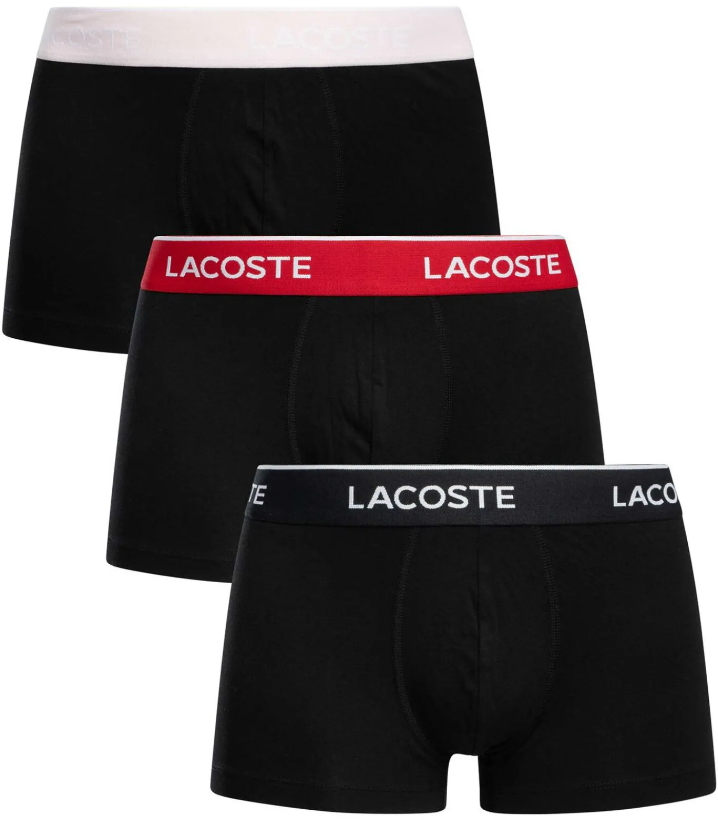 Heren LACOSTE Katoenen Stretchstrunks Van 3 Stuks
