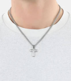 Discount Ketting met hanger voor mannen, kruis van roestvrij staal Heren Kettingen