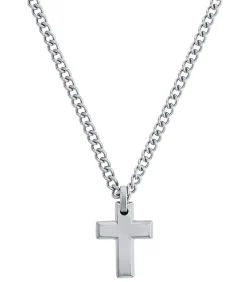 Discount Ketting met hanger voor mannen, kruis van roestvrij staal Heren Kettingen