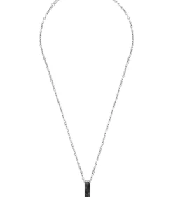 Heren s.Oliver Ketting met hanger voor mannen, roestvrij staal, jaspis