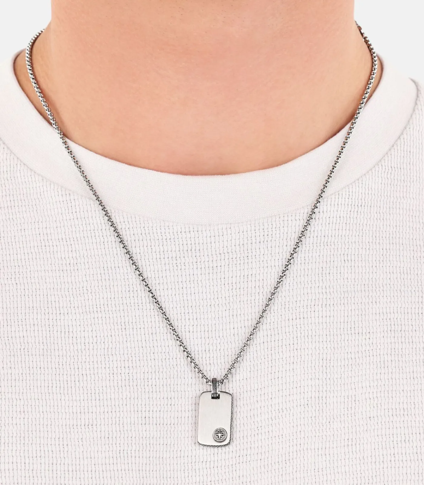 New Ketting met hanger voor mannen, roestvrij staal | Kompas Heren Kettingen