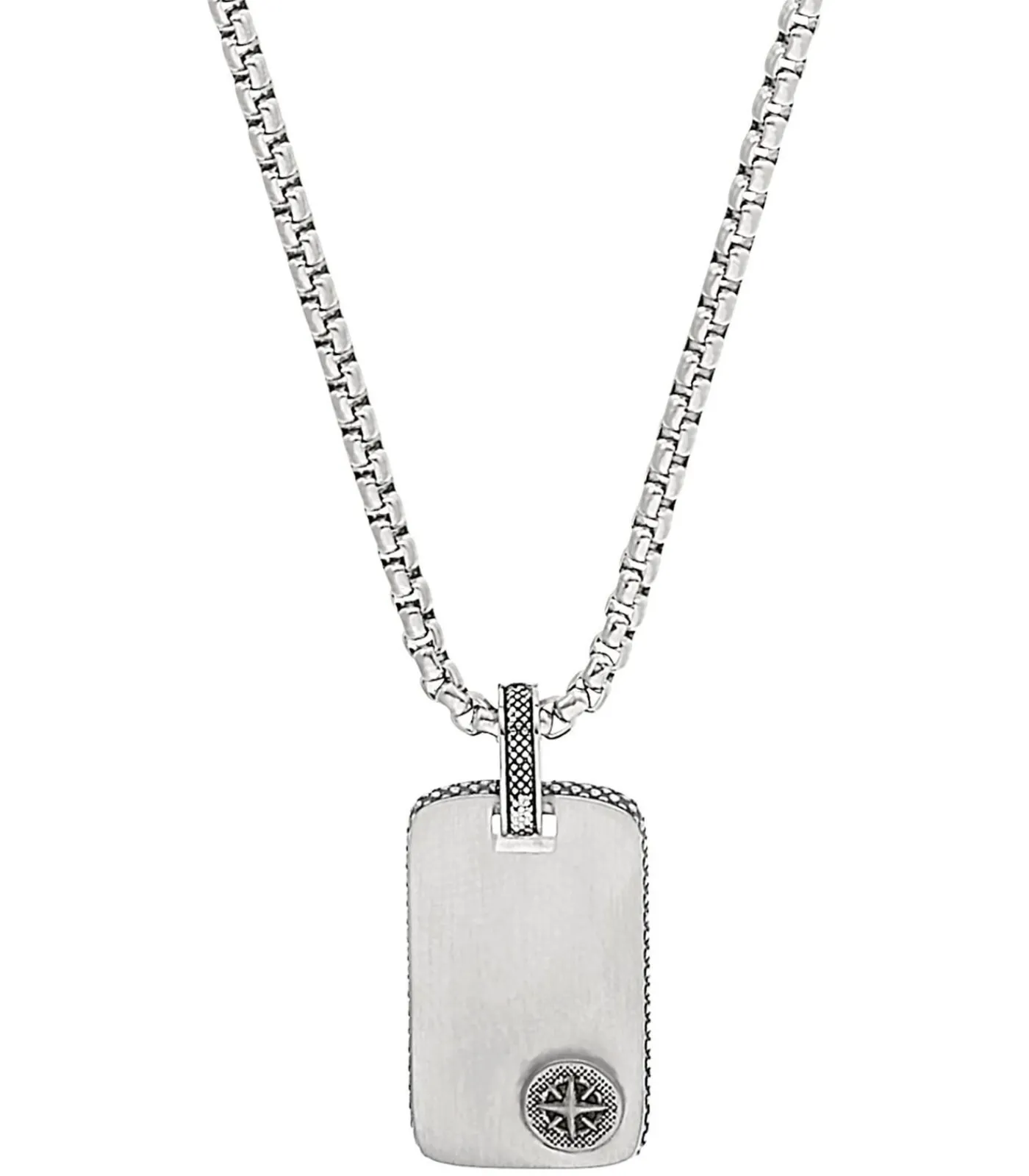 New Ketting met hanger voor mannen, roestvrij staal | Kompas Heren Kettingen