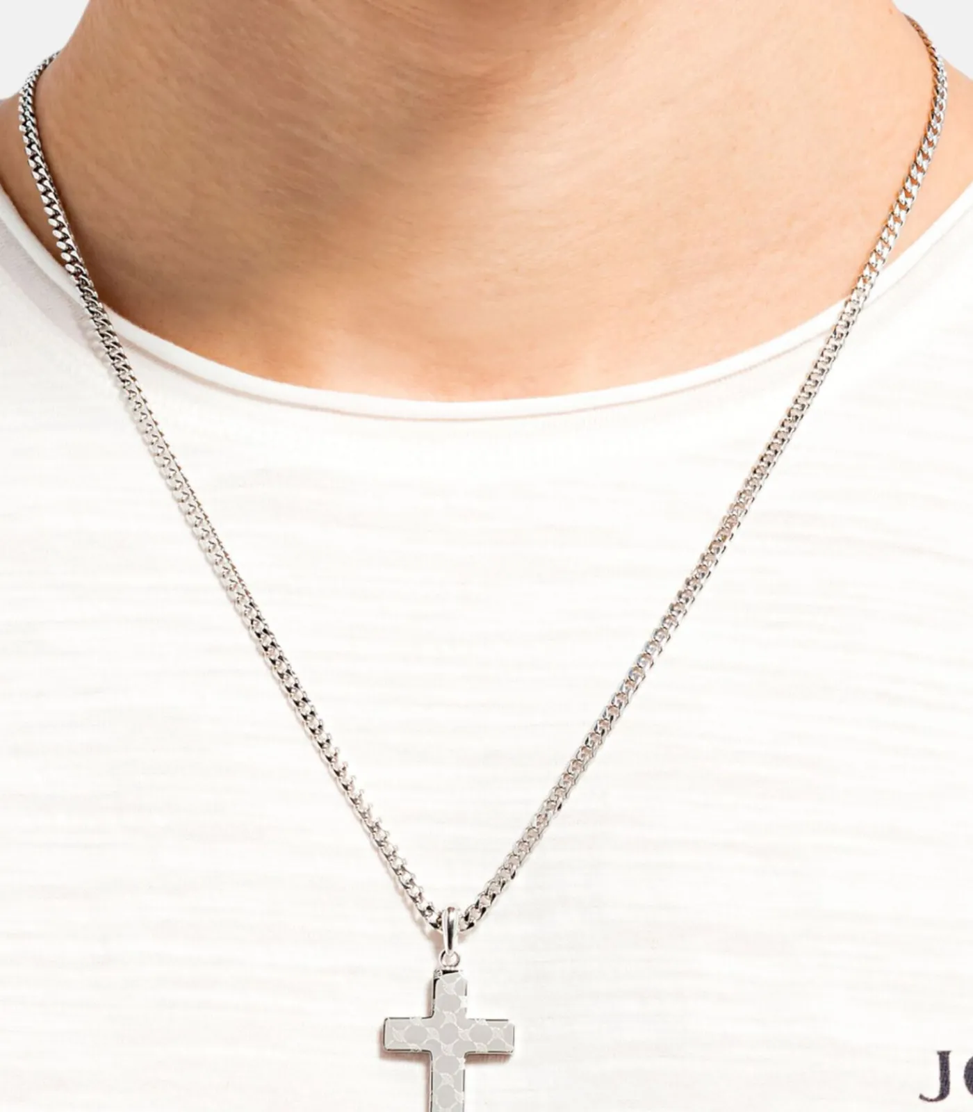 Discount Ketting met hanger voor mannen, kruis van roestvrij staal Heren Kettingen