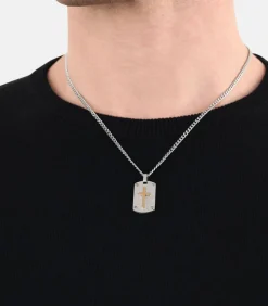 Heren Amor Ketting met hanger voor mannen, kruis van roestvrij staal