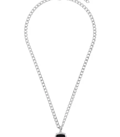 Heren Amor Ketting met hanger voor mannen, roestvrij staal, agaat