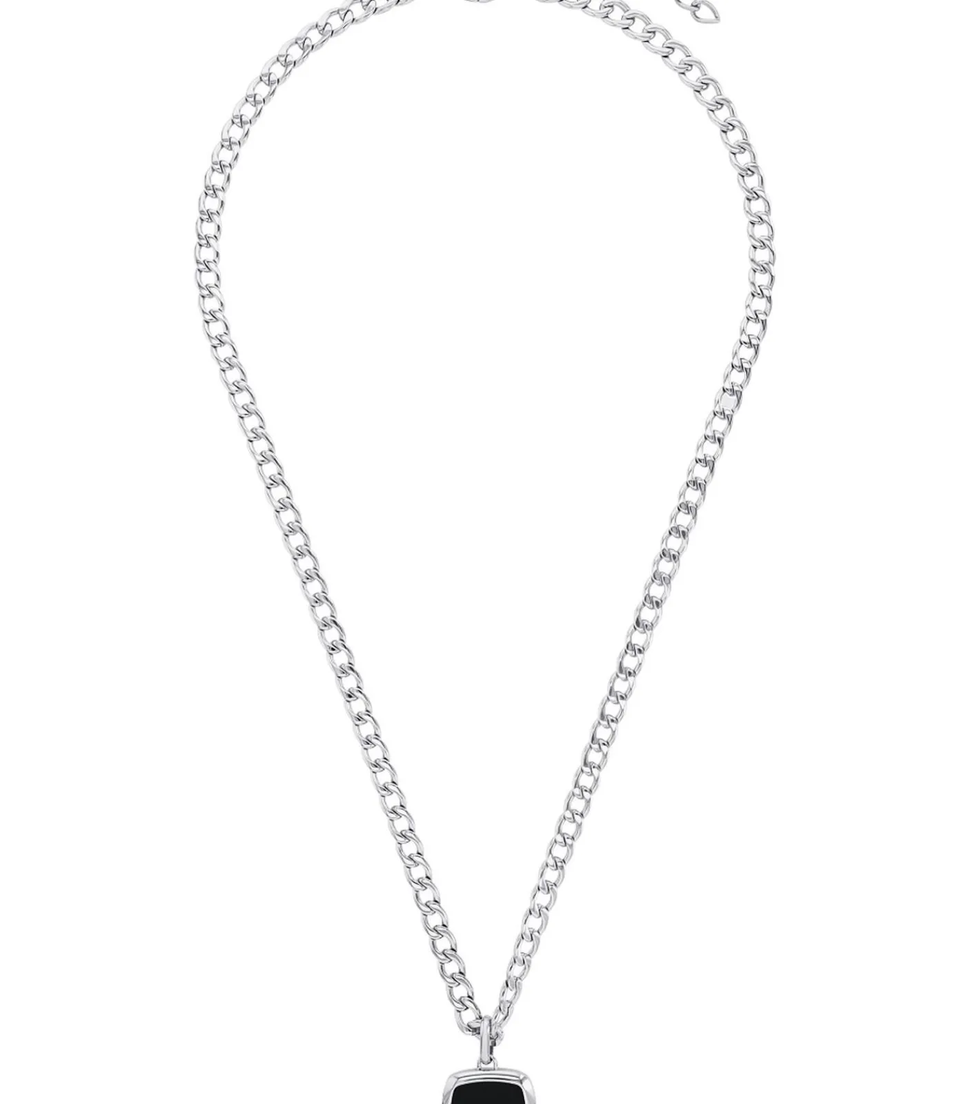 Heren Amor Ketting met hanger voor mannen, roestvrij staal, agaat