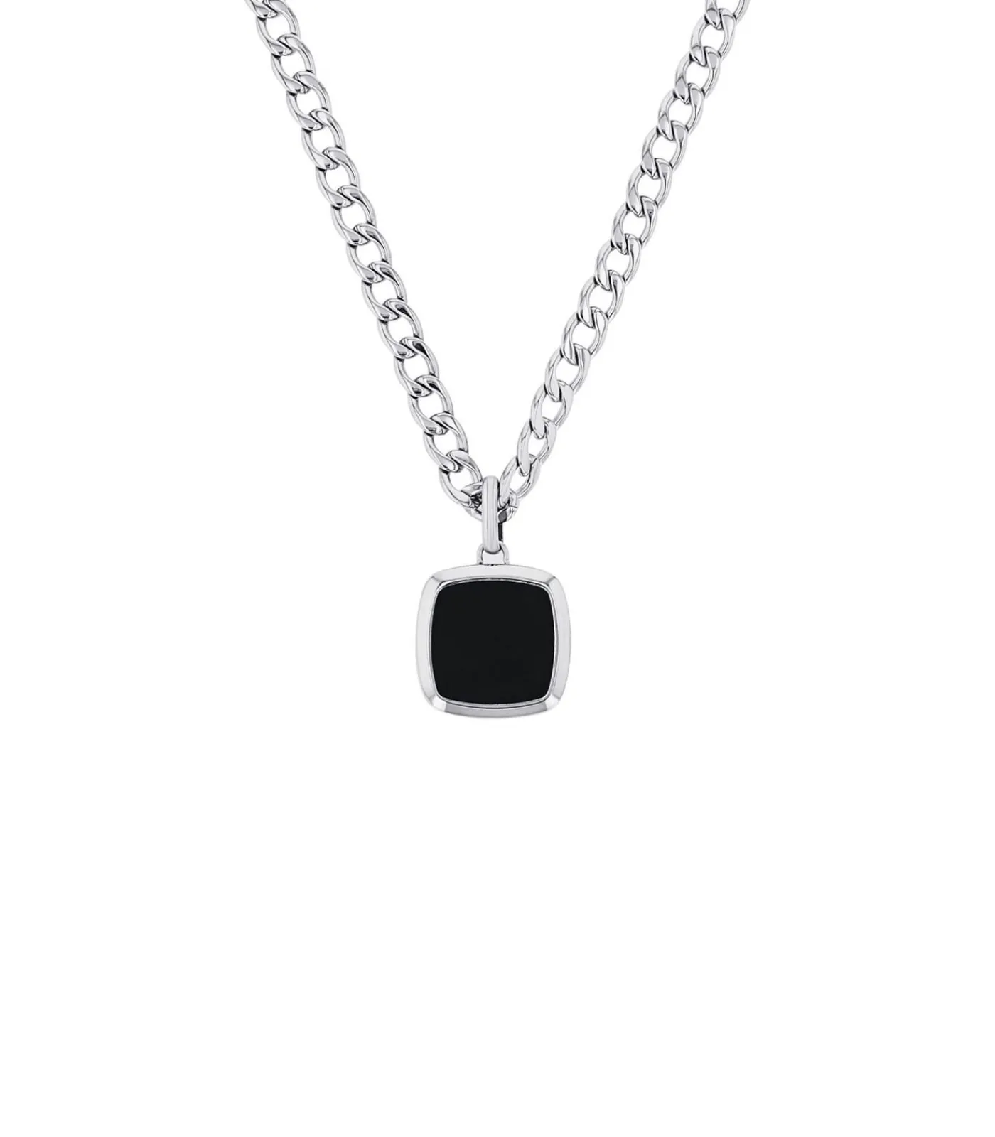 Heren Amor Ketting met hanger voor mannen, roestvrij staal, agaat