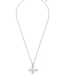 Heren Amor Ketting met hanger voor vrouwen en mannen, unisex, roestvrij staal | kruis