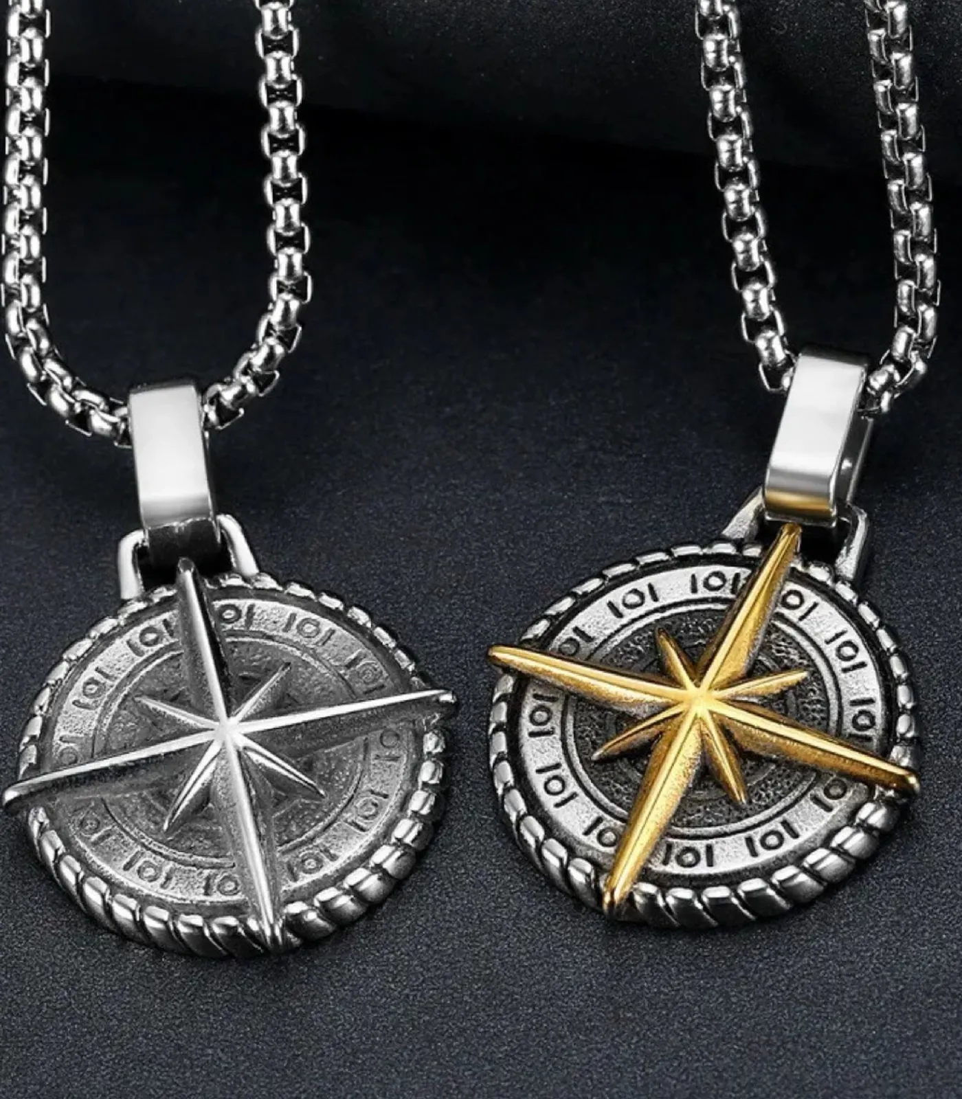 Best Ketting met Kompas Hanger - Staal Heren Kettingen