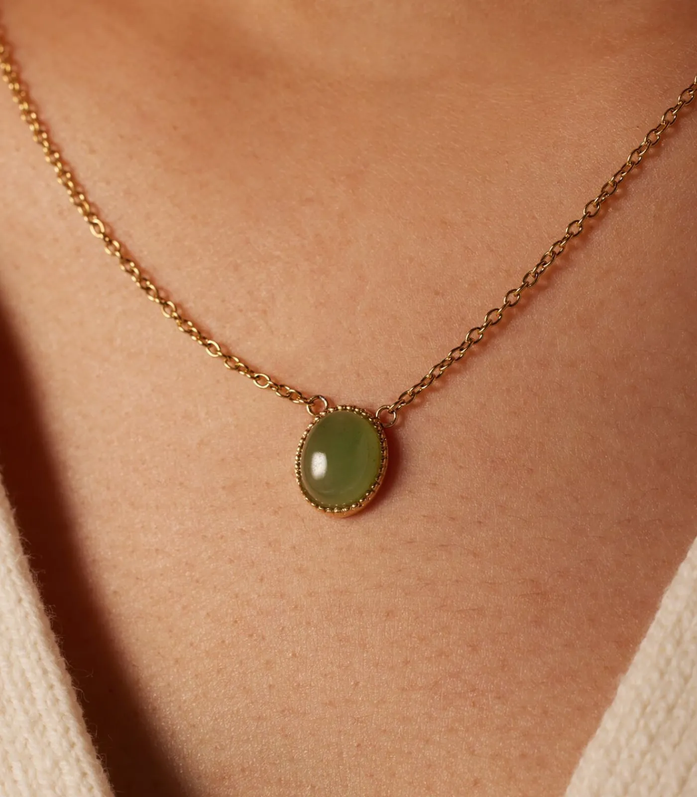 Sale Ketting Staal 47 cm - Goudkleurig DAMES Halskettingen