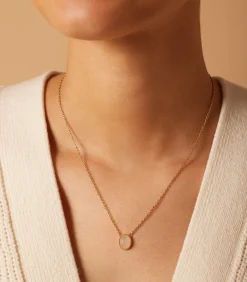 New Ketting Staal 47 cm - Goudkleurig DAMES Halskettingen