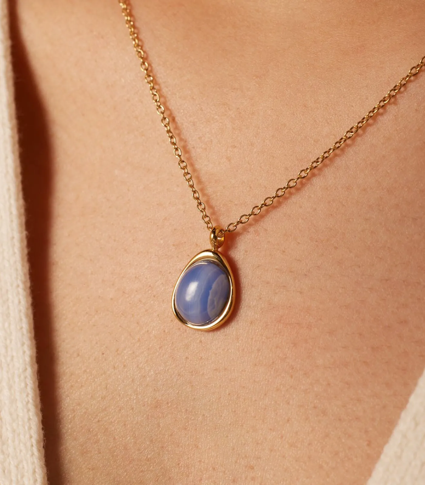 Best Ketting Staal 47 cm - Goudkleurig DAMES Halskettingen