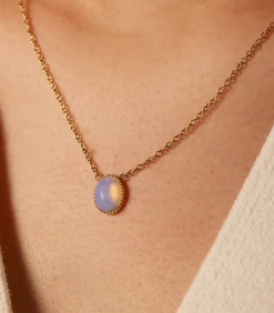 DAMES Lucardi Ketting Staal 47 cm - Goudkleurig