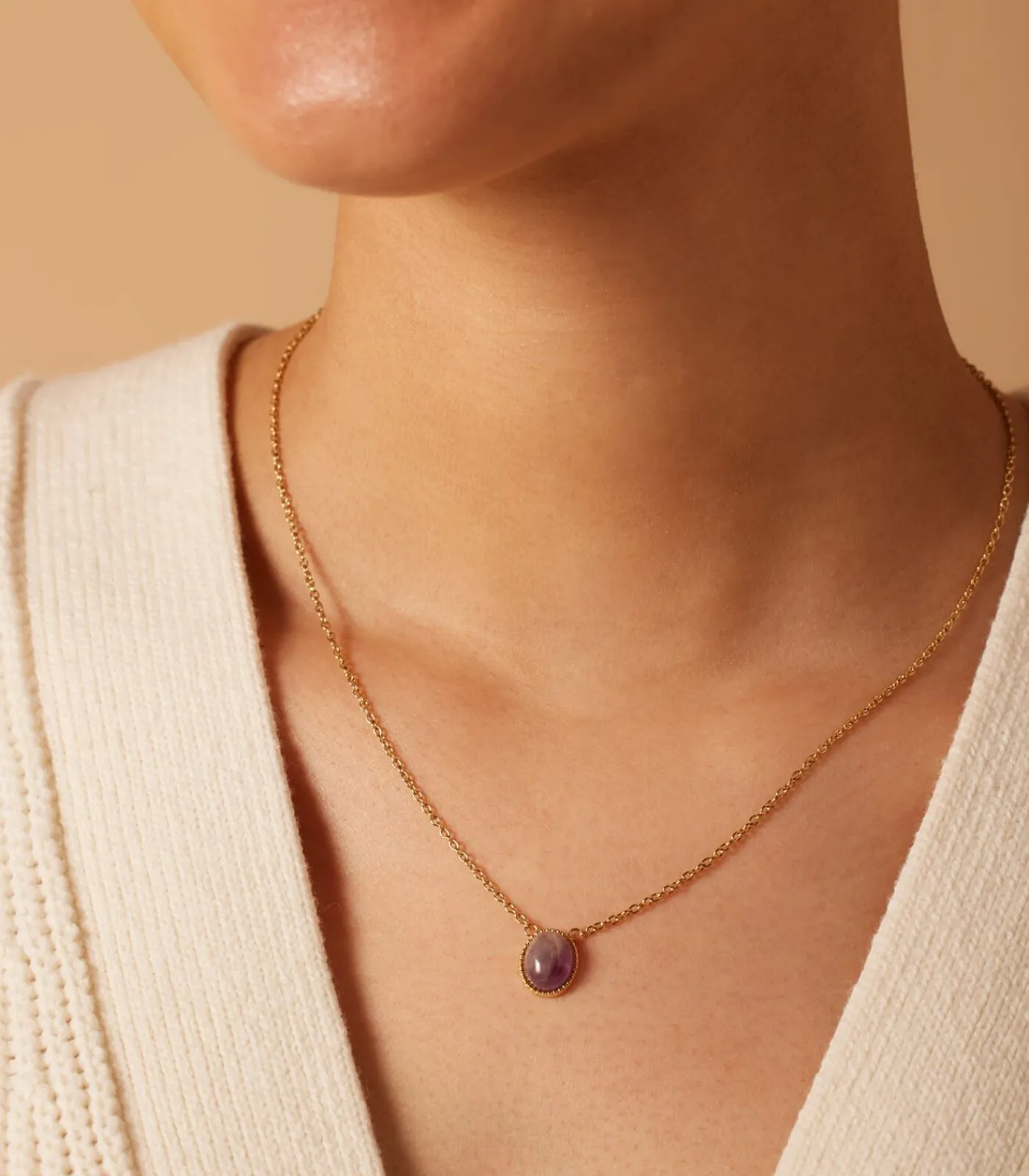 DAMES Lucardi Ketting Staal 47 cm - Goudkleurig