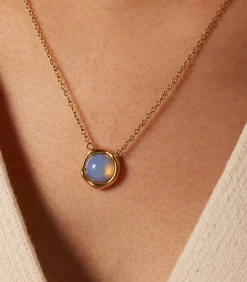 DAMES Lucardi Ketting Staal 47 cm - Goudkleurig