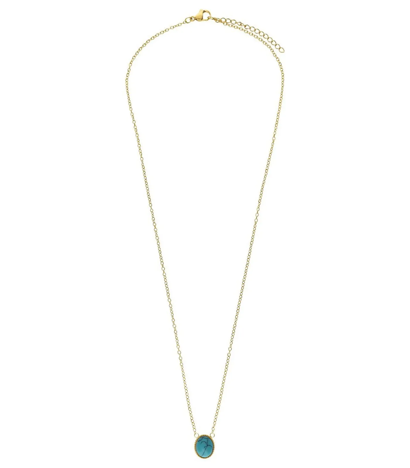 DAMES Lucardi Ketting Staal 47 cm - Goudkleurig