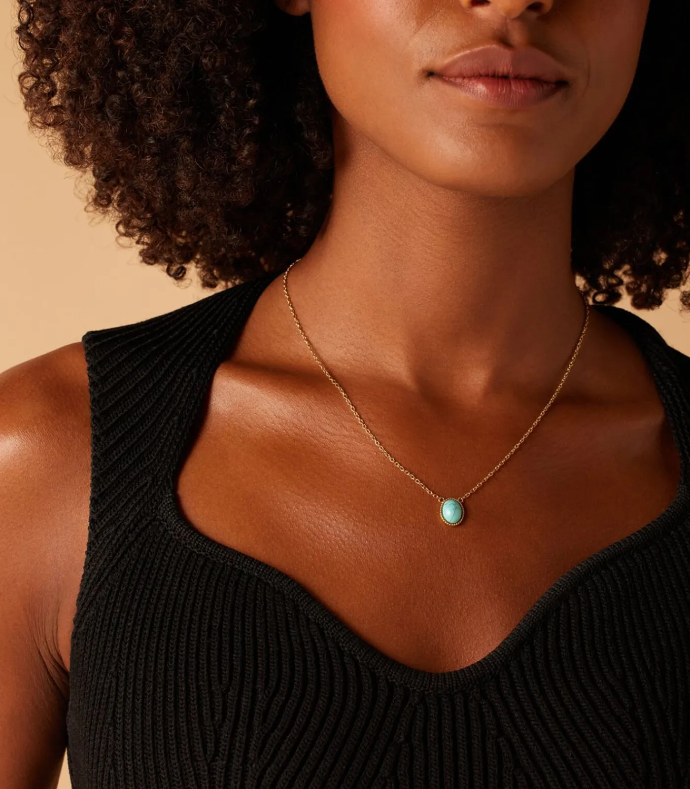 DAMES Lucardi Ketting Staal 47 cm - Goudkleurig