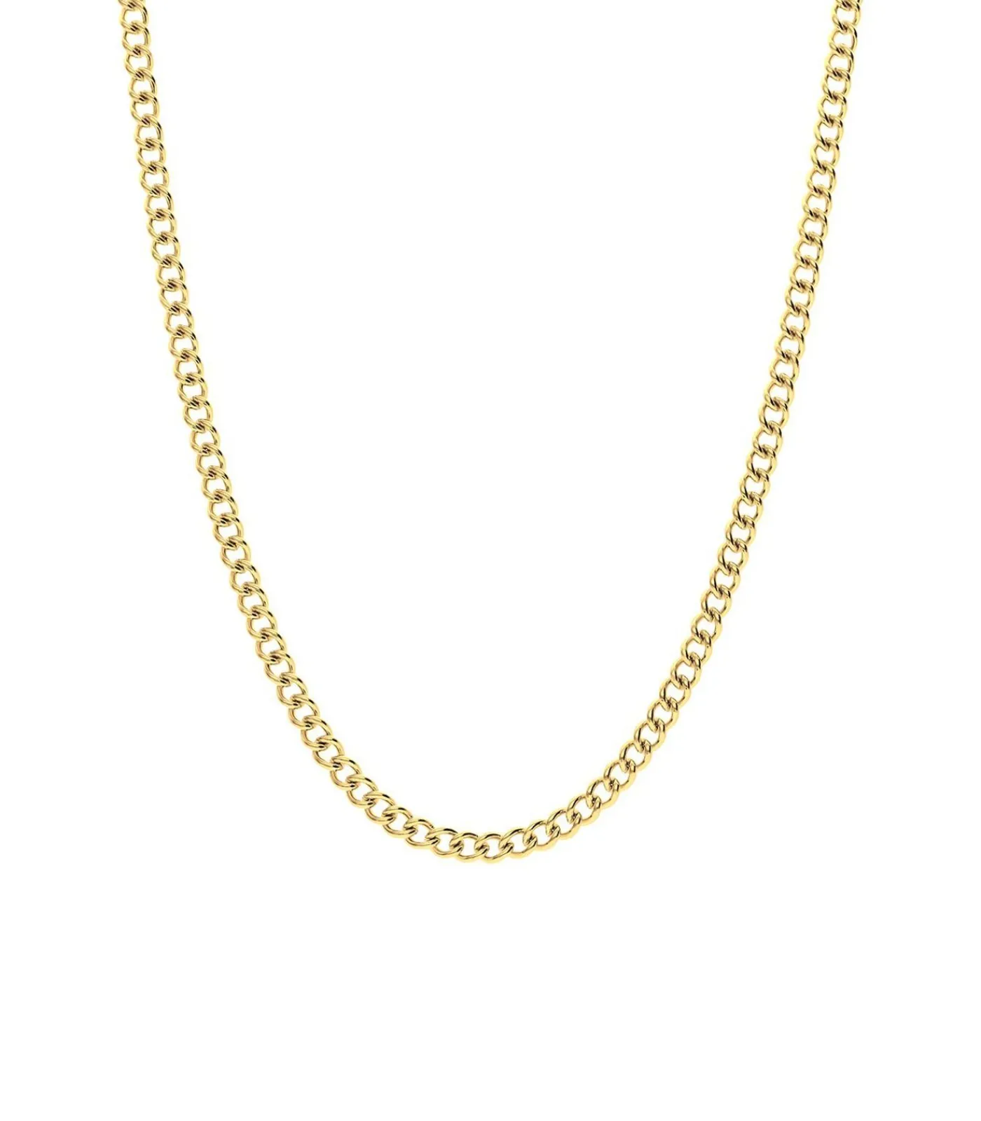 DAMES Lucardi Ketting Staal 45 cm - Zilverkleurig