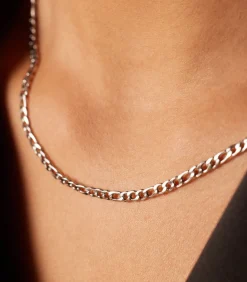 DAMES Lucardi Ketting Staal 45 cm - Zilverkleurig