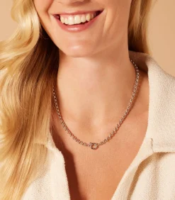 DAMES Lucardi Ketting Zilver 42 cm