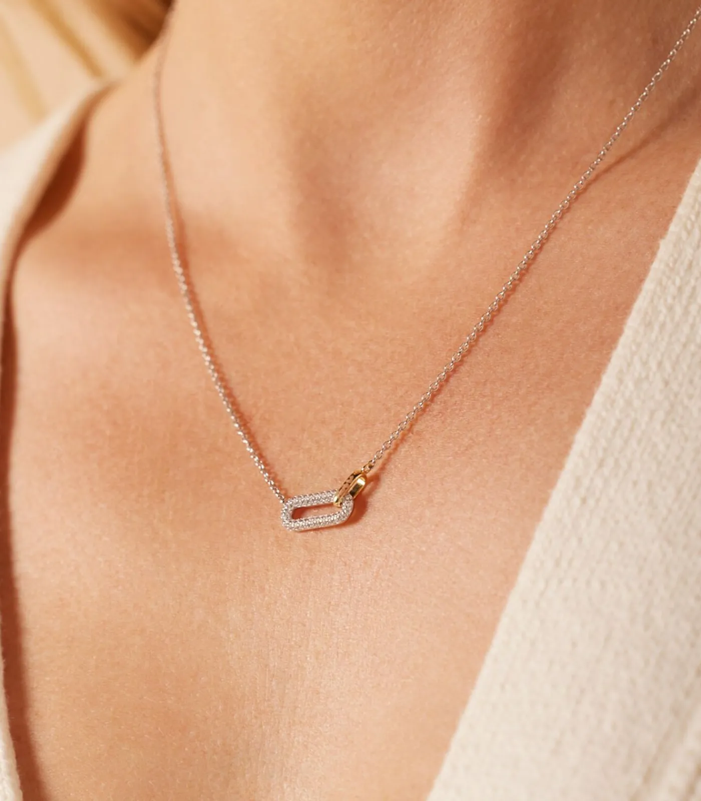 New Ketting Zilver 45 cm DAMES Halskettingen