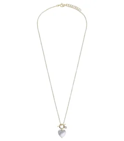 DAMES Lucardi Ketting Zilver 45 cm - Parel