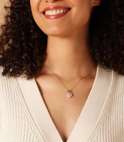 DAMES Lucardi Ketting Zilver 45 cm - Parel