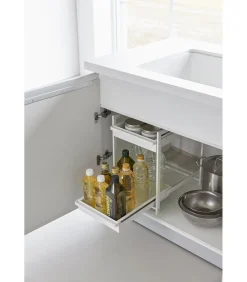 Outlet Keukenkast Organizer - 2 niveaus - Tower - Wit Organiseren