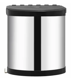 Discount Keukenvuilnisbak inbouw 12 L roestvrij staal Manden En Bakken