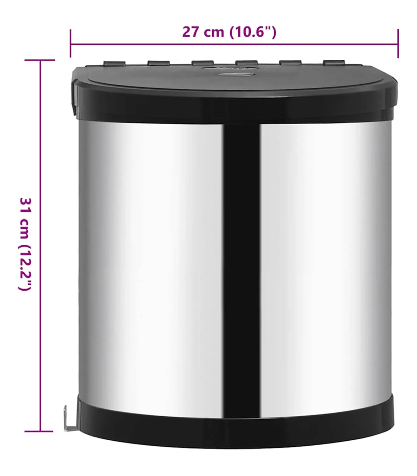 Discount Keukenvuilnisbak inbouw 12 L roestvrij staal Manden En Bakken