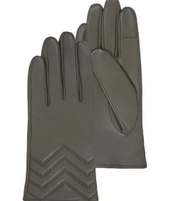 DAMES ISOTONER lamsleren dameshandschoenen met doorstiksels