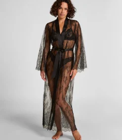 Best Kimono Allover Lace DAMES Nachtmode