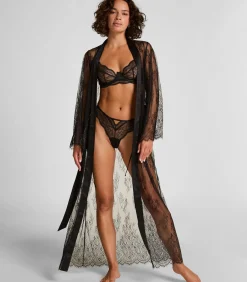 Best Kimono Allover Lace DAMES Nachtmode