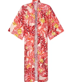 DAMES Chic by Lirette Kimono Robe Flamingo Garden - Roze