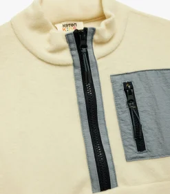 Best Kinder fleece trui met zakdetails en halve rits Kinderen Truien & Vesten