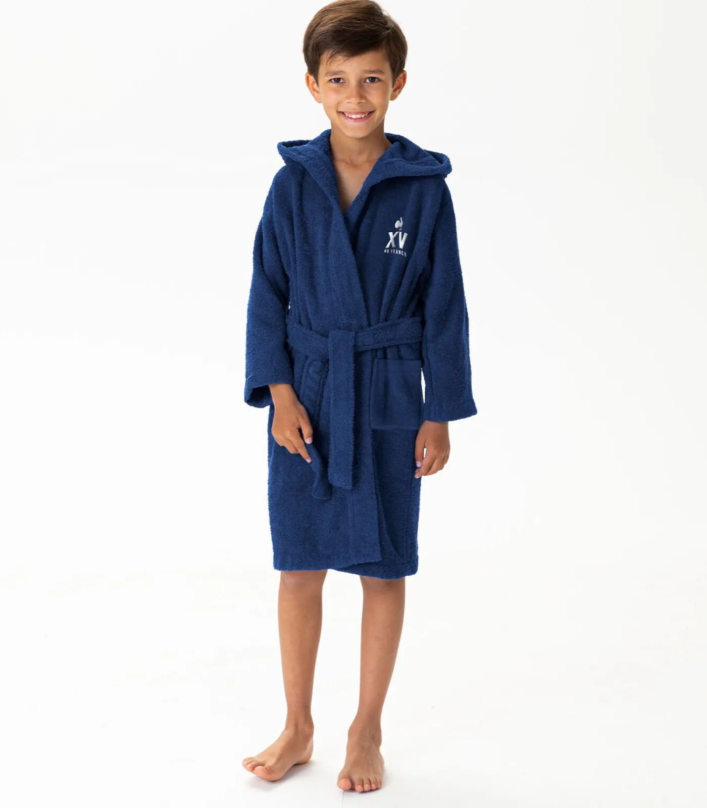 Kinderbadjas 100% katoen France Rugby Tricolore Kinderen Ondergoed En Nachtmode