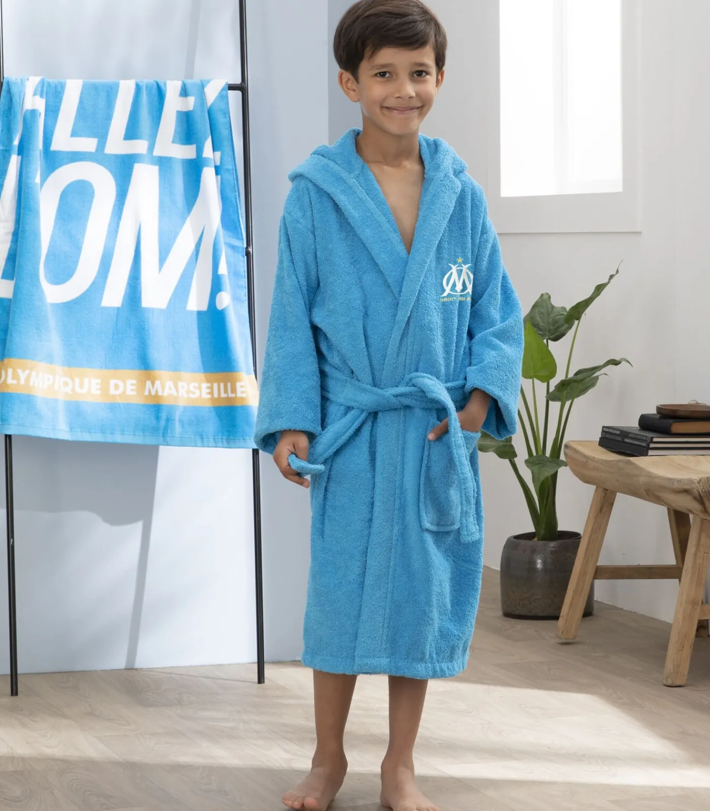 New Kinderbadjas met kap 100% katoen, ALLEZ Kinderen Ondergoed En Nachtmode