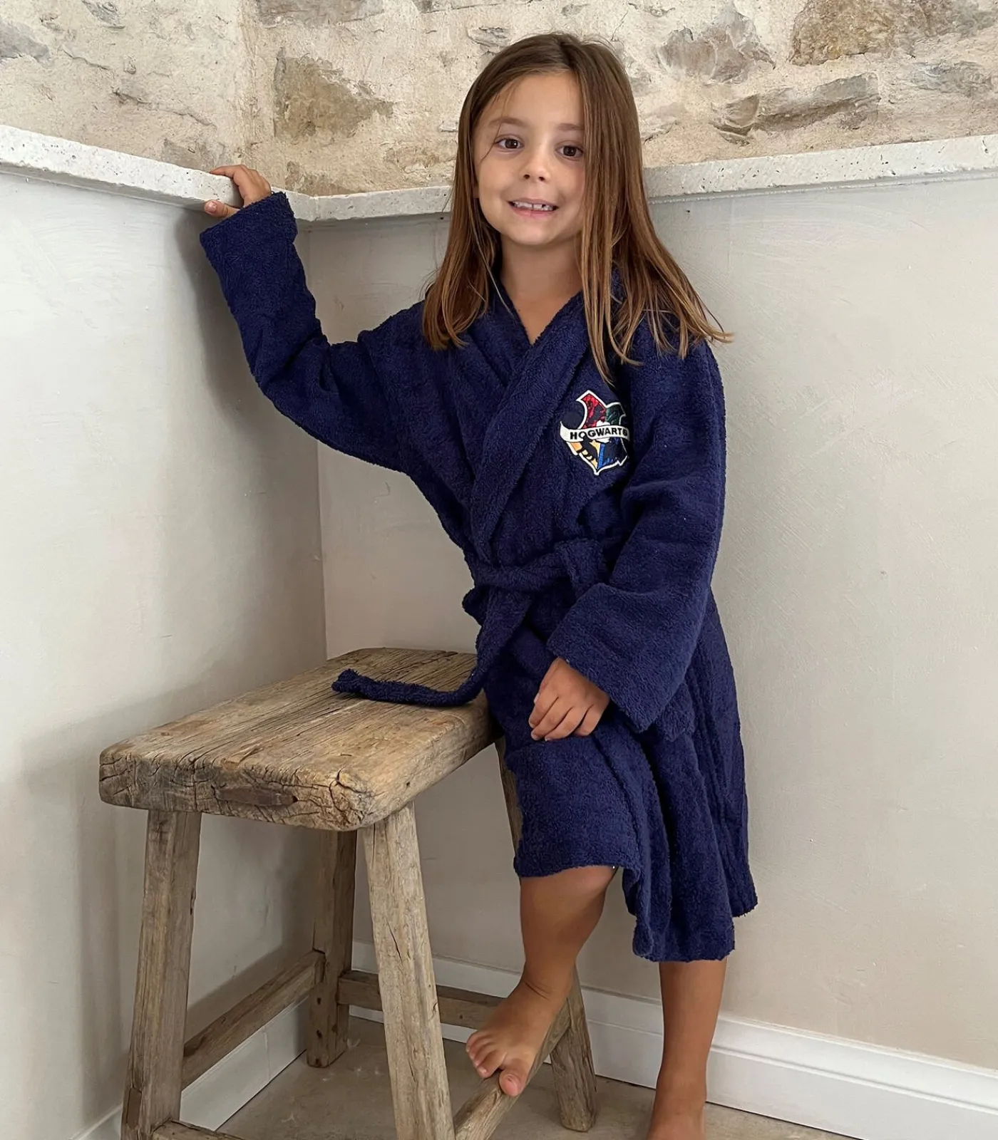 Kinderen HARRY POTTER Kinderbadjas met kap 100% katoen, BLASON