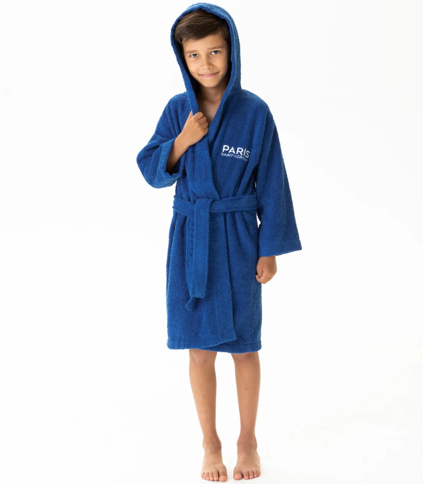 Kinderen PSG Kinderbadjas met kap 100% katoen, MAGIQUE