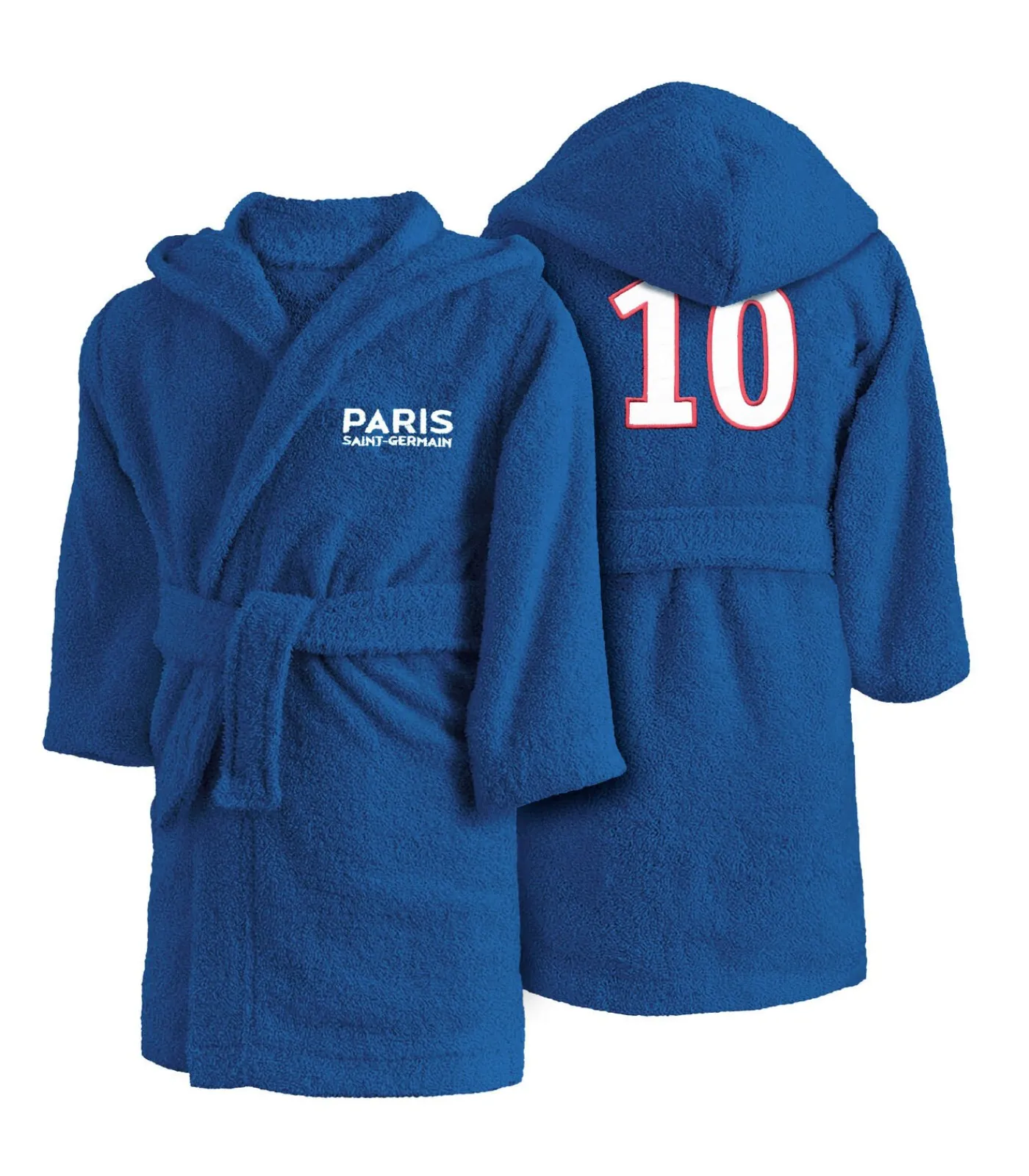 Kinderen PSG Kinderbadjas met kap 100% katoen, MAGIQUE