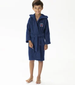 Kinderen PSG Kinderbadjas met kap en borduursel 100% katoen, LINES