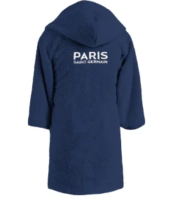 Kinderen PSG Kinderbadjas met kap en borduursel 100% katoen, LINES