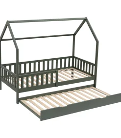 Best Kinderbed Kajuit 190x90cm groen MARCEAU Kinderen Kinderen Home