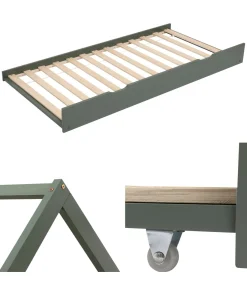 Best Kinderbed Kajuit 190x90cm groen MARCEAU Kinderen Kinderen Home